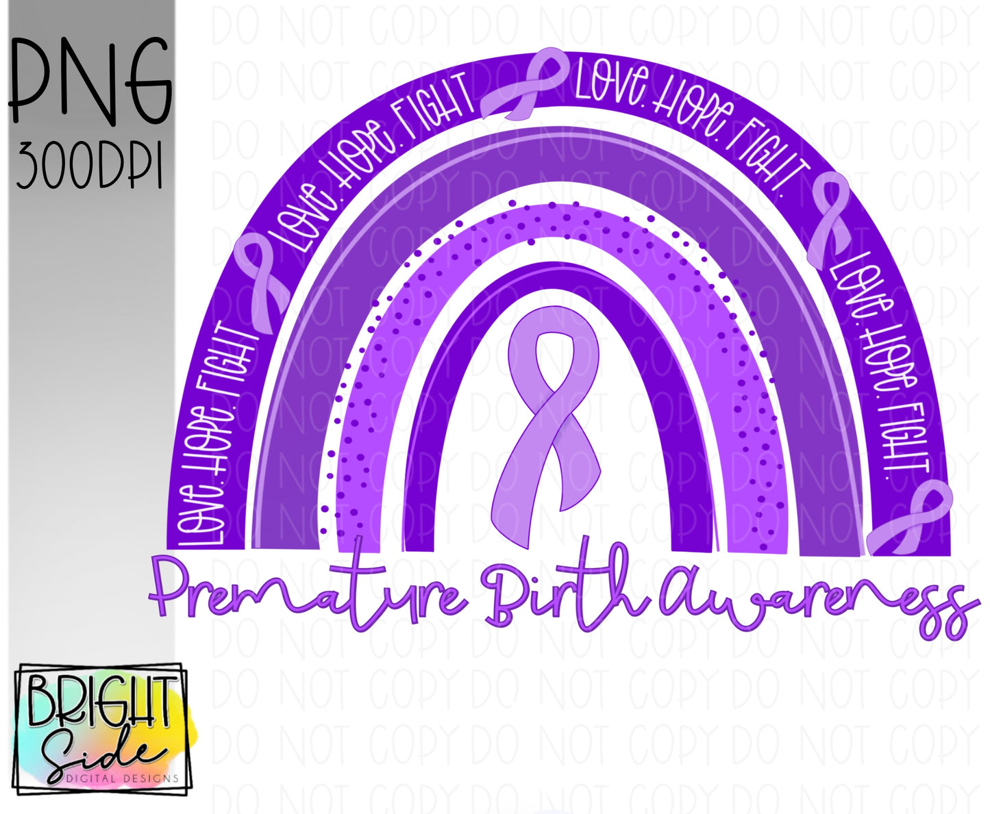Premature Birth Awareness rainbow