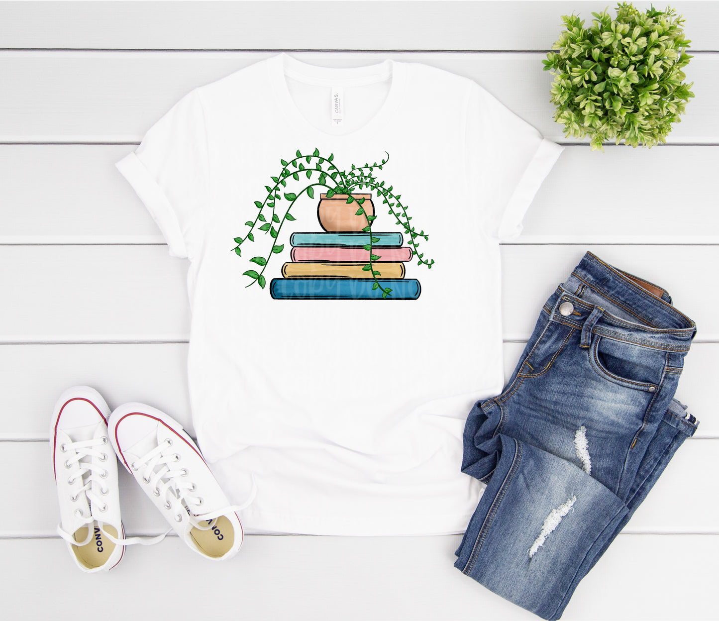 Books and plant