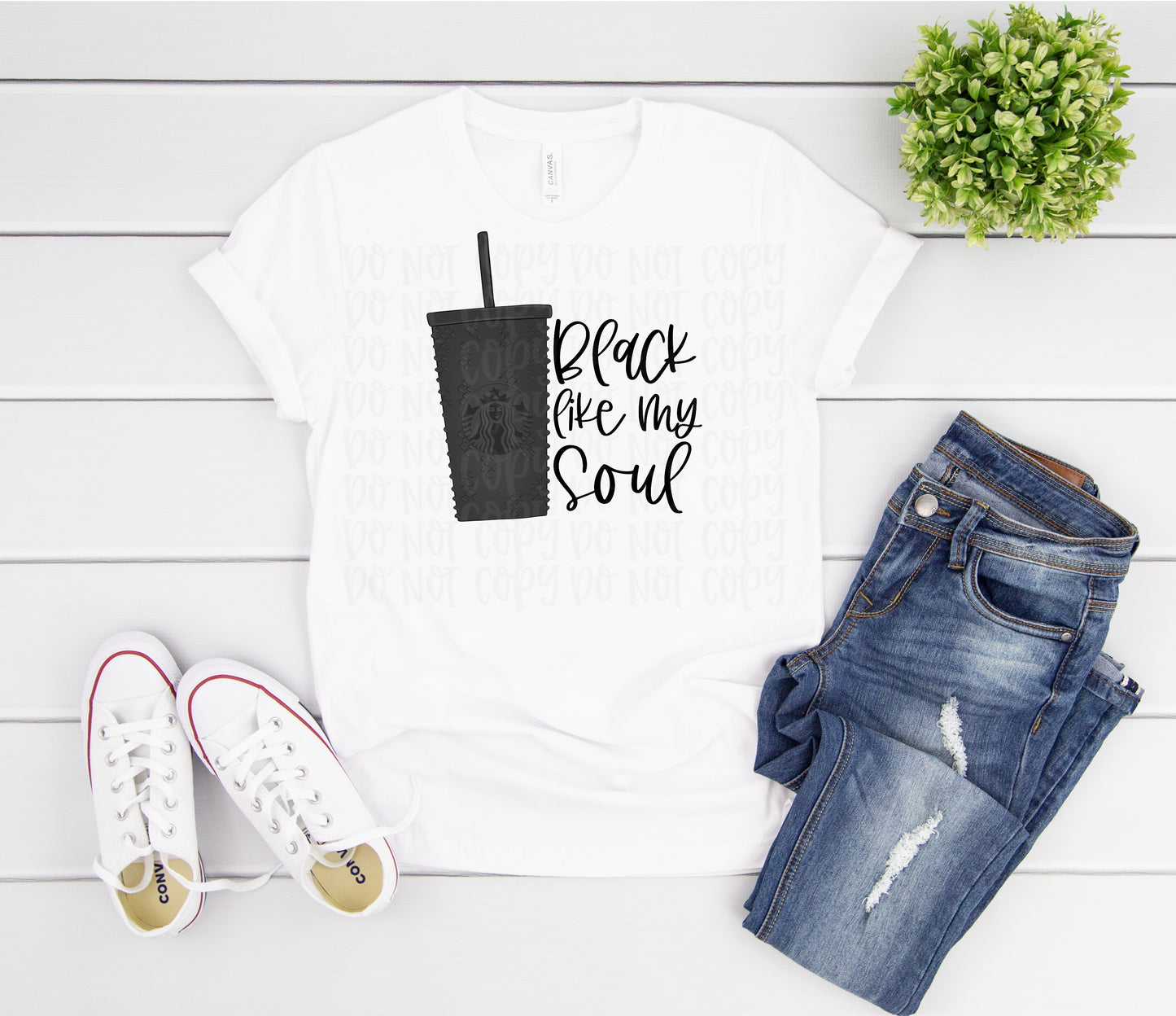 Black like my soul studded tumbler