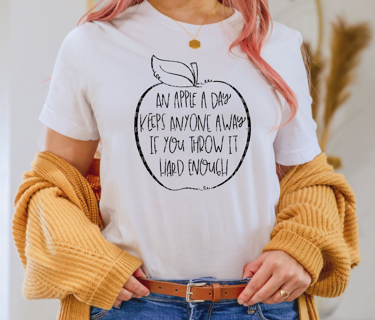 An apple a day keeps anyone away if you throw hard enough