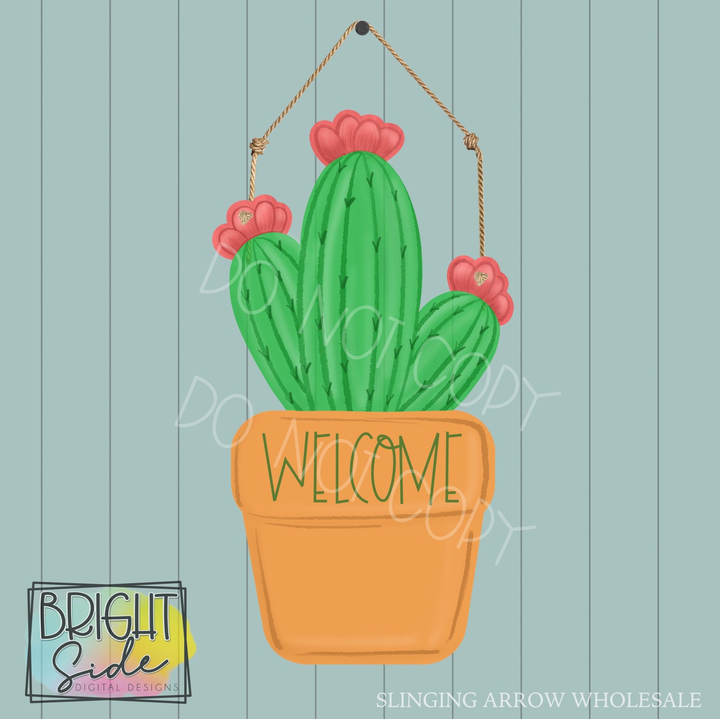 Potted Cactus Welcome