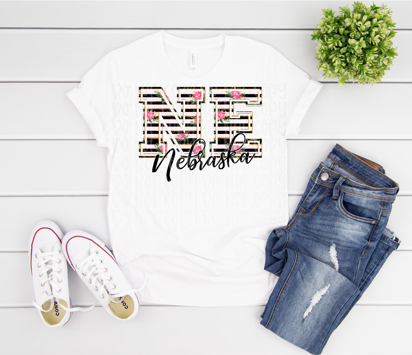 Nebraska floral & gold