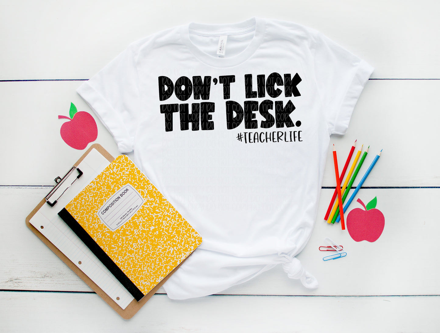 Don’t lick the desk. #teacherlife