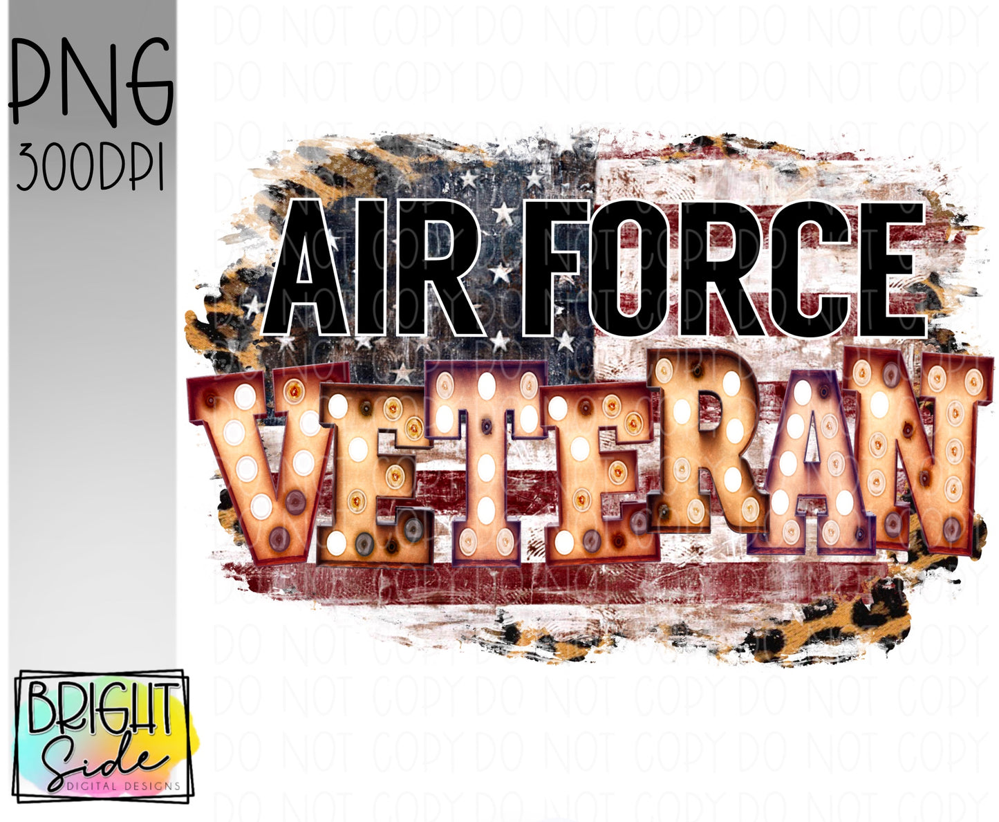 Air Force Veteran marquee -leopard