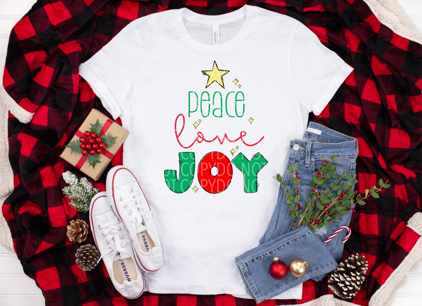 Peace Love Joy Christmas tree