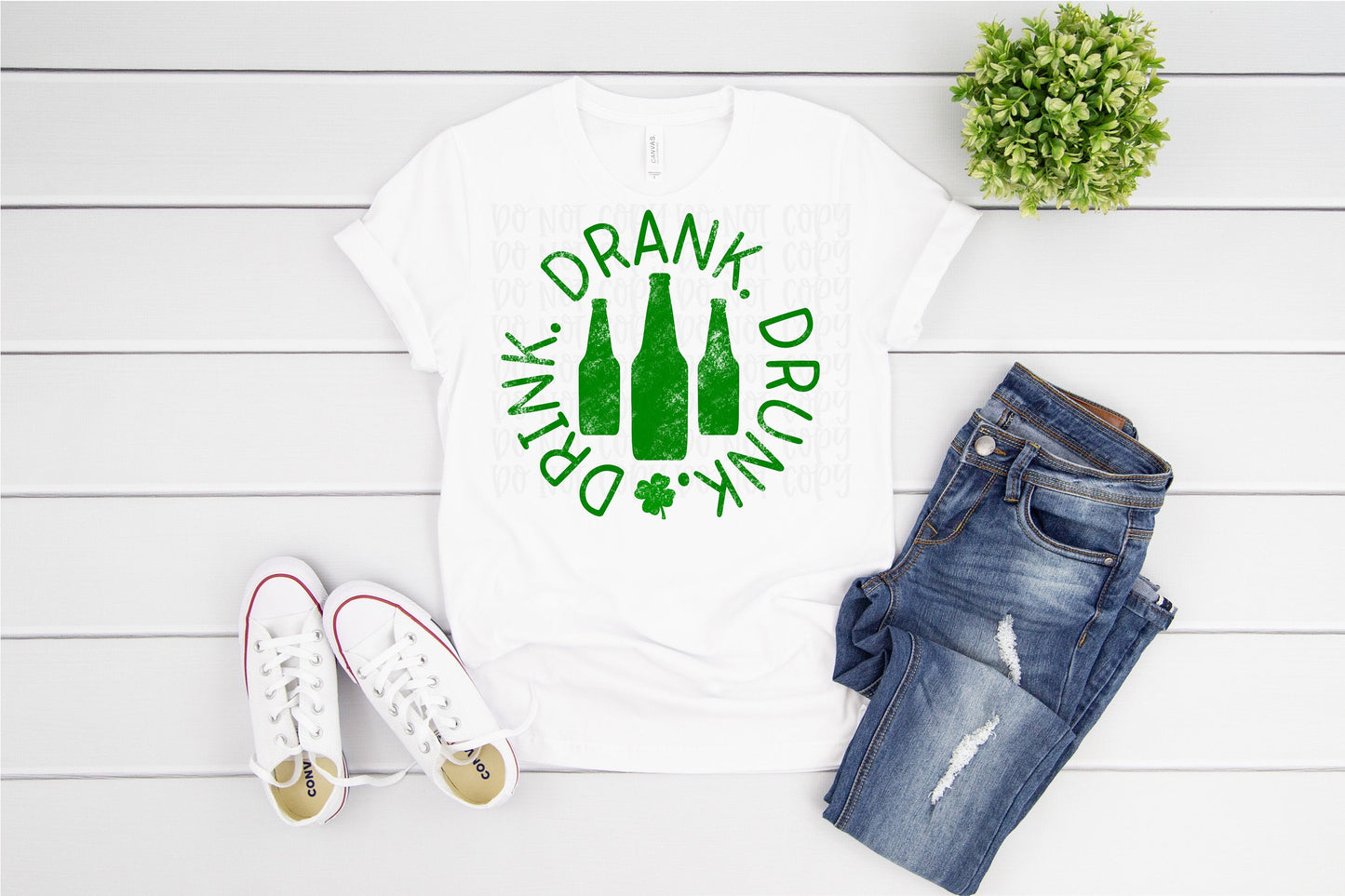 Drink Drank Drunk distressed