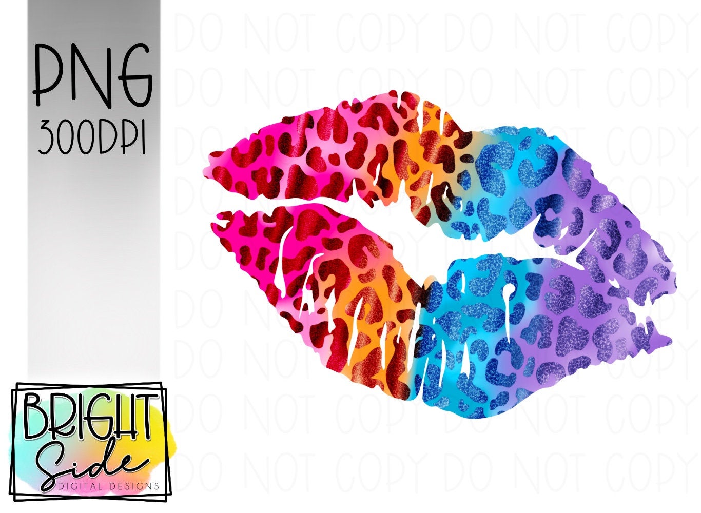 Rainbow leopard lips