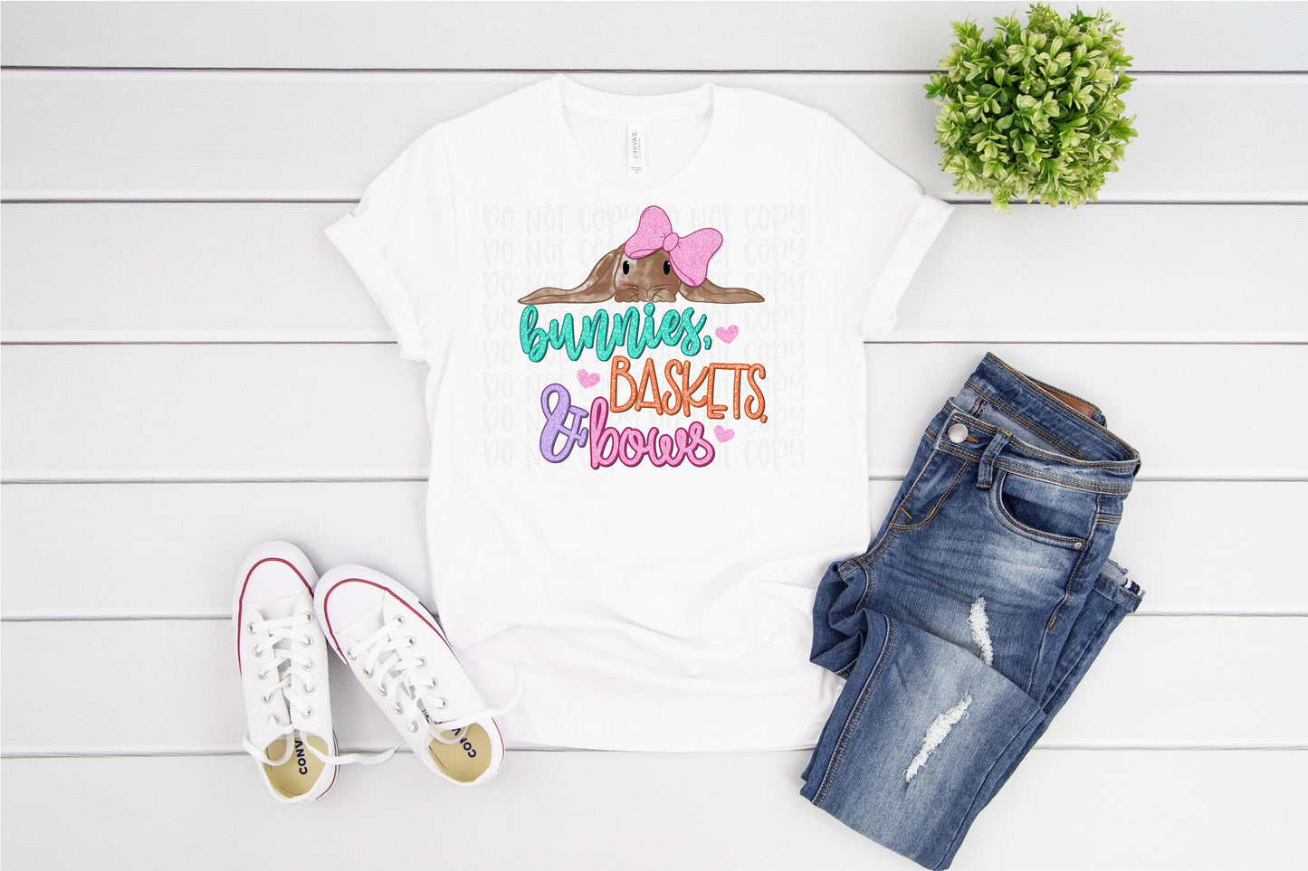 Lop bunnies baskets & bows