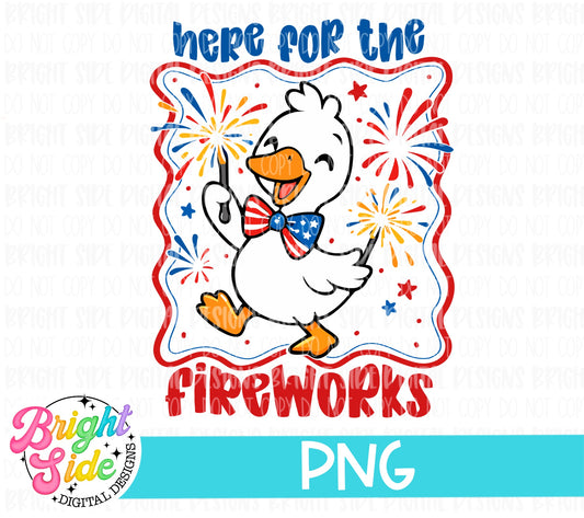 Here for the fireworks