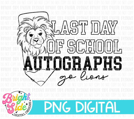 Lions - Last Day of School Autographs