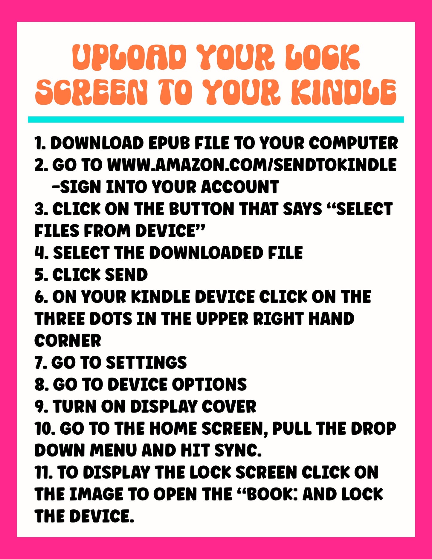 If I Die Delete My Kindle History Lock Screen for Reading Device