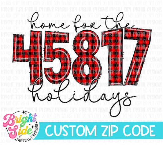 Custom Zip Code: Plaid Home For The Holidays