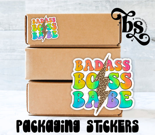 BA Boss Babe Packaging Sticker