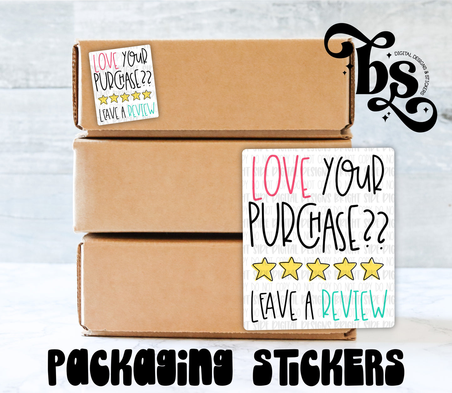 Love Your Purchase? Leave A Review Packaging Sticker