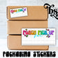 Porch Pick Up Rainbow Leopard Packaging Sticker