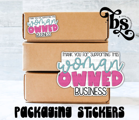Woman Owned Business Packaging Sticker
