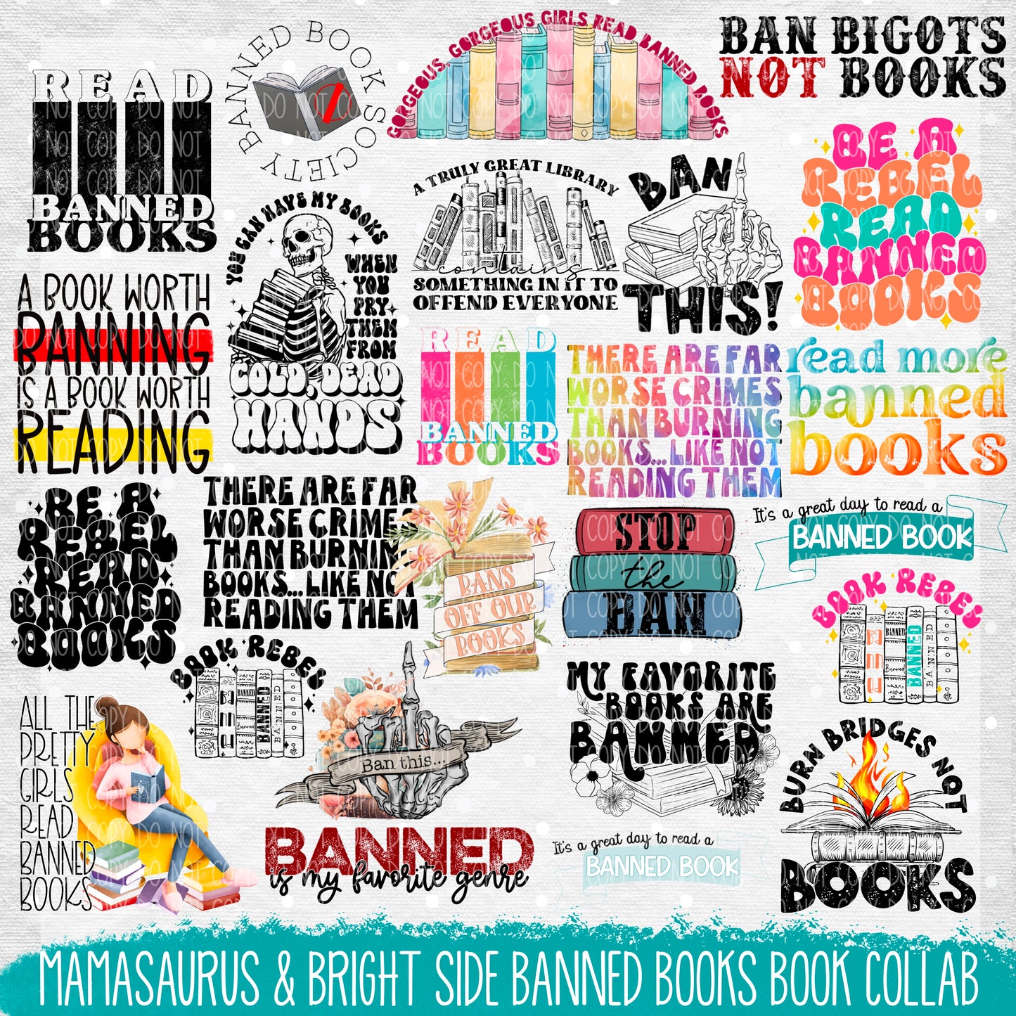 Banned Books Book Collab With MamaSaurus 28 designs