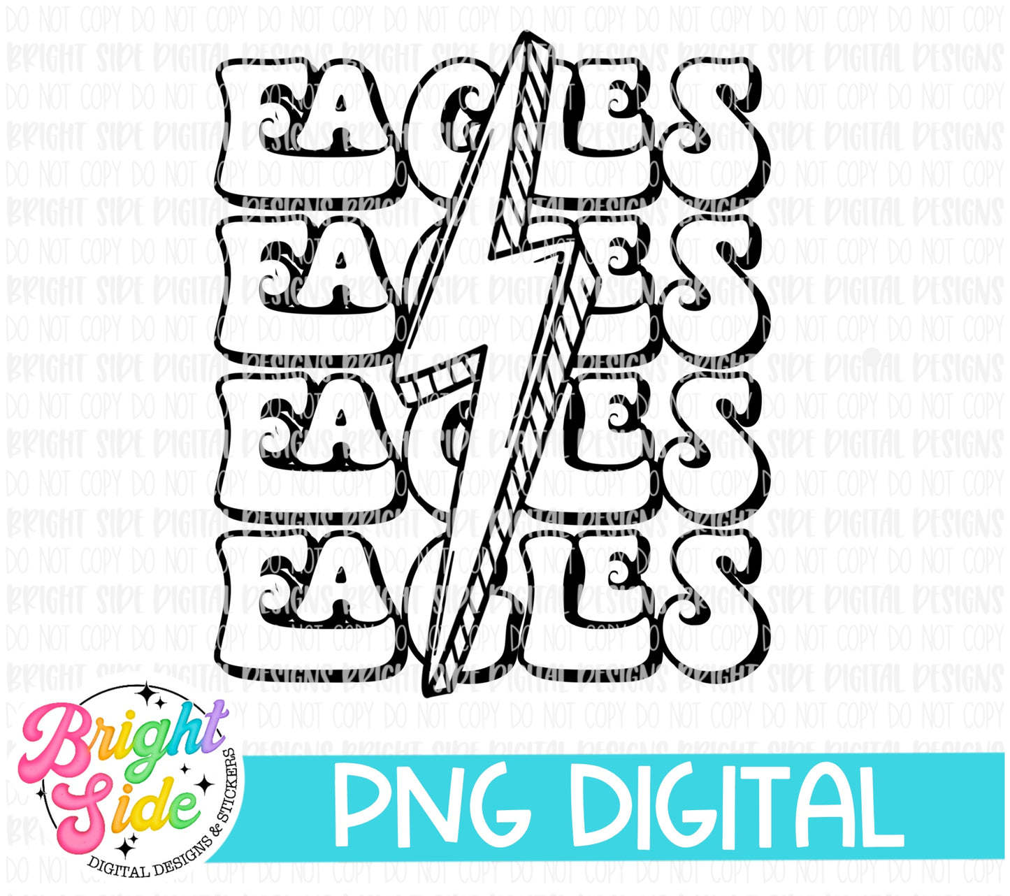 Eagles - single colored School mascot design