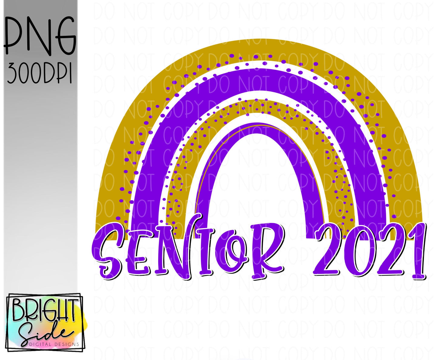 Senior 2021 rainbow Purple/Gold