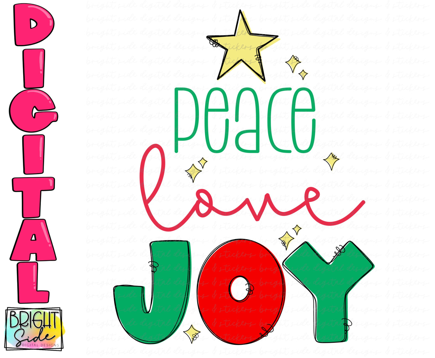 Peace Love Joy Christmas tree
