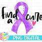 Find a cure -purple ribbon