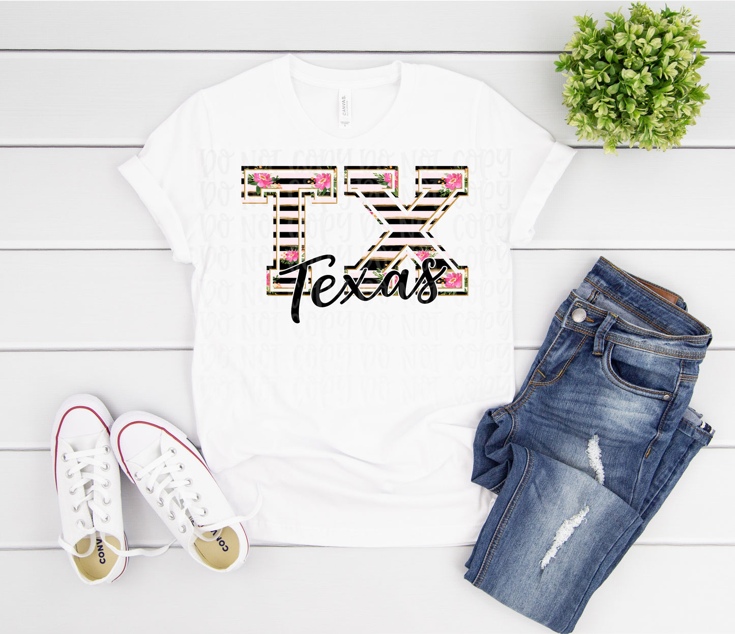 Texas floral & gold