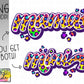 Retro rainbow leopard print Mama & Mini set
