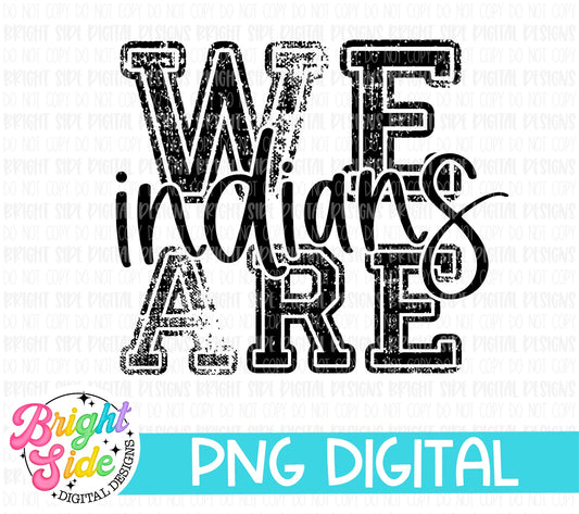 We Are Indians -single color school mascot design