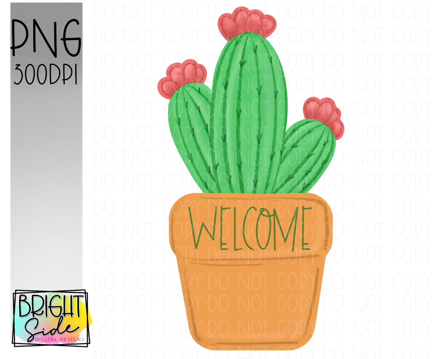Potted Cactus Welcome