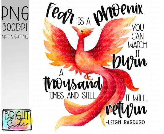 Fear is a Phoenix -book quote