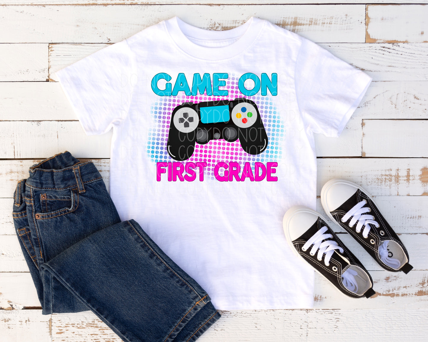 Game on first grade pink/blue