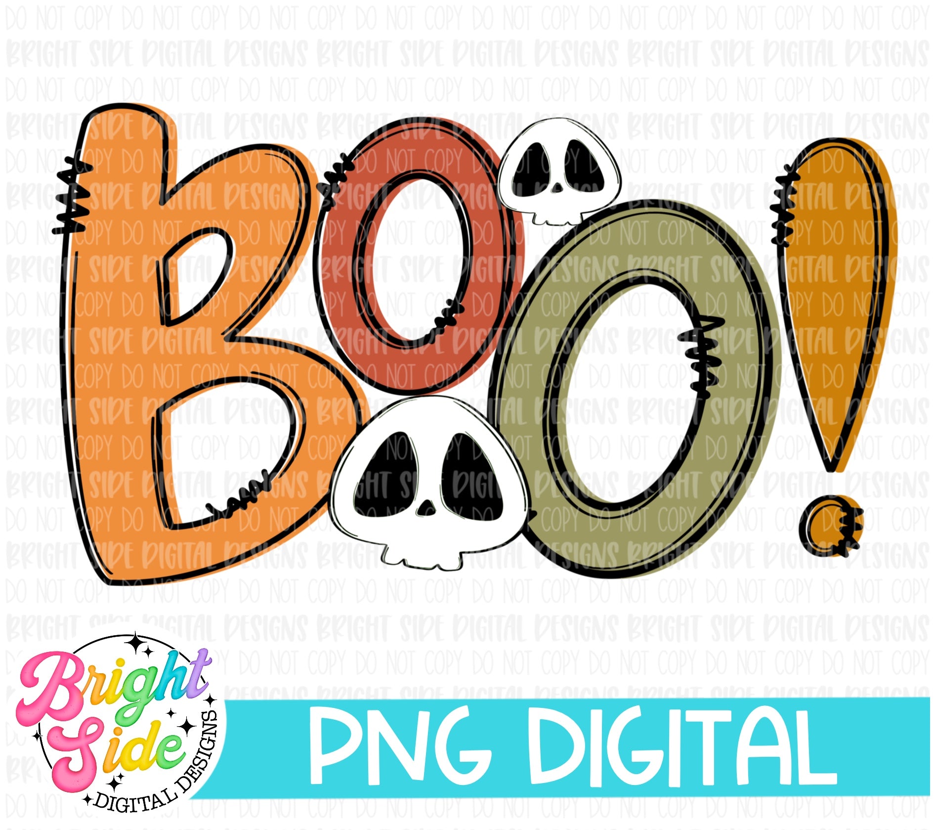 Boo Fall Background Boo! -fall colors – Bright Side Digital Designs