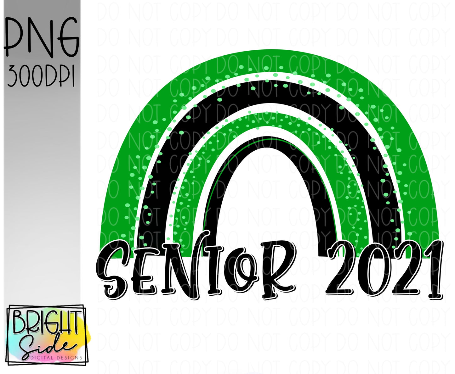 Senior 2021 rainbow Green/Black