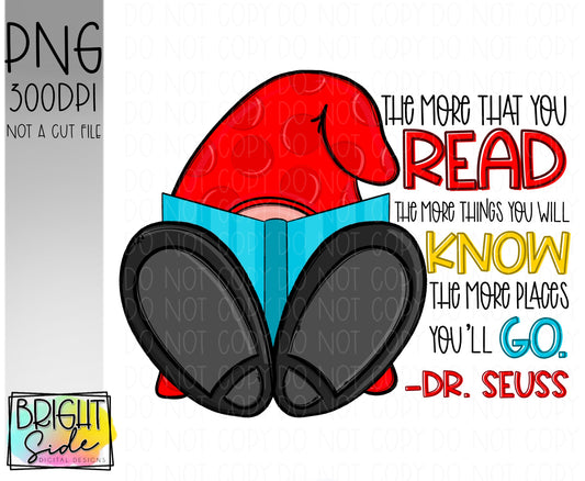 Reading gnome -Seuss quote