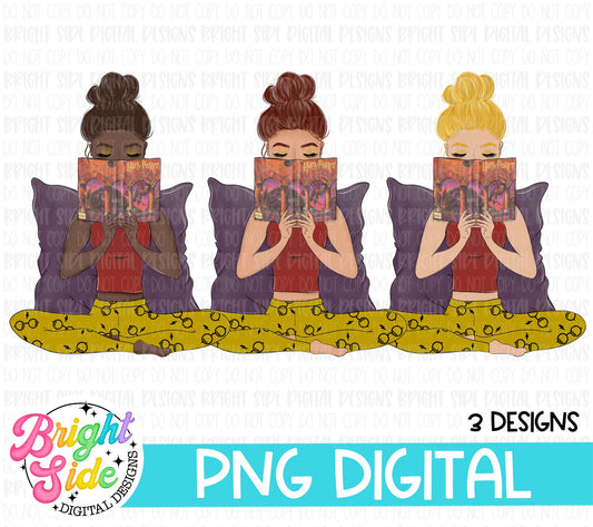 Reading Girls -HP (3 designs)