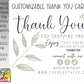 Thank You Card 6 simple floral