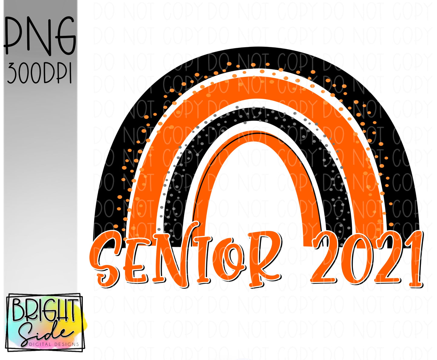 Senior 2021 rainbow Orange/Black