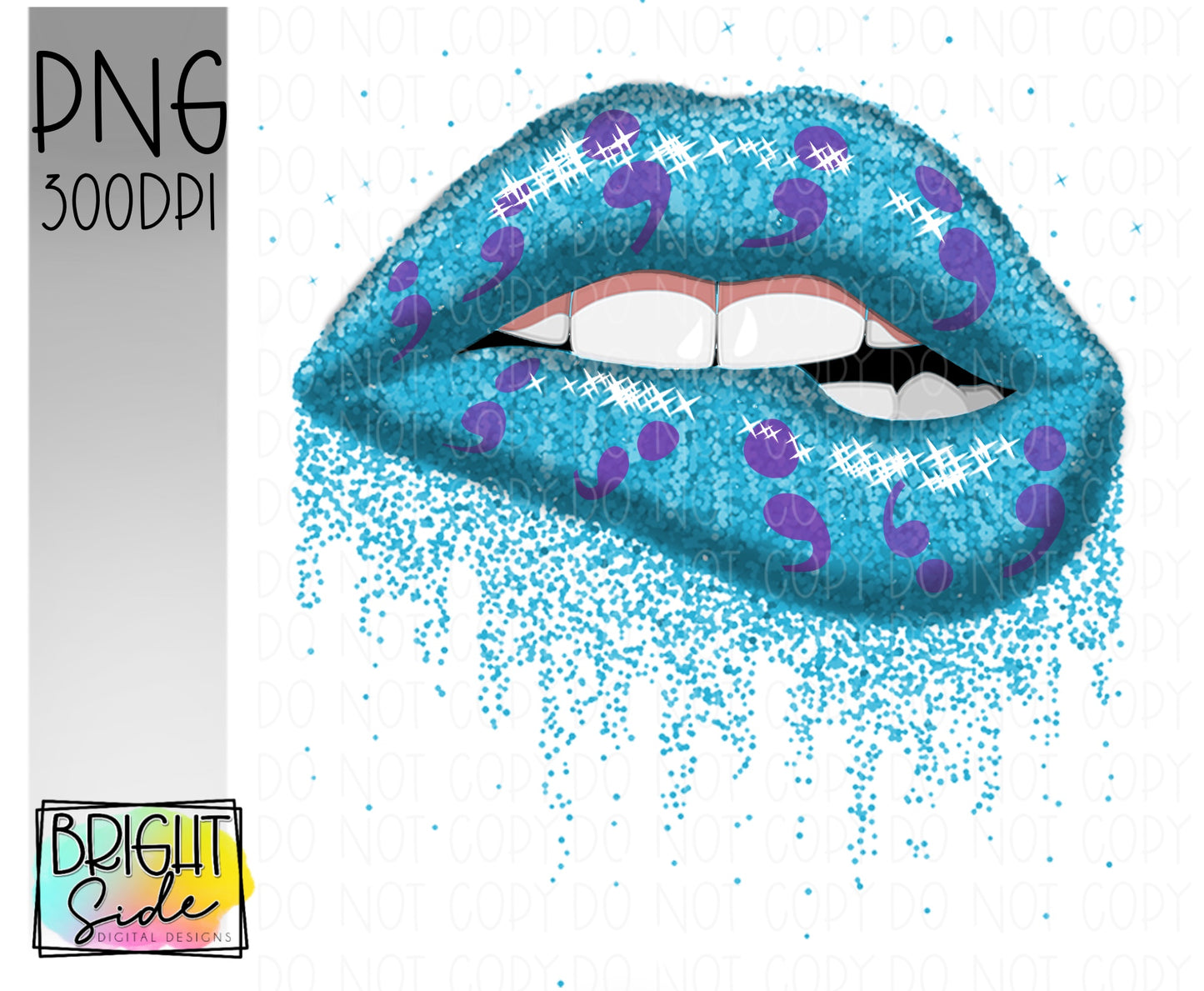 Suicide Awareness dripping lips