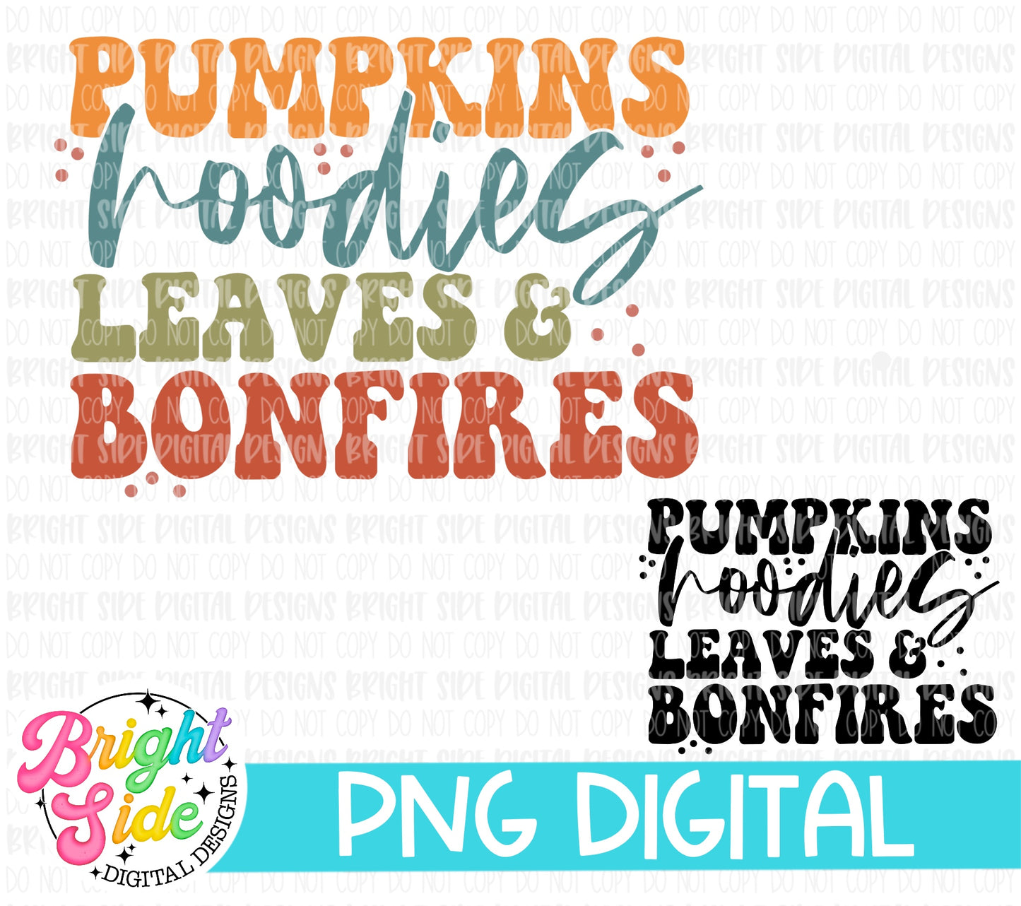 Pumpkins Hoodies Leaves & Bonfires