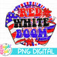 Red white boom