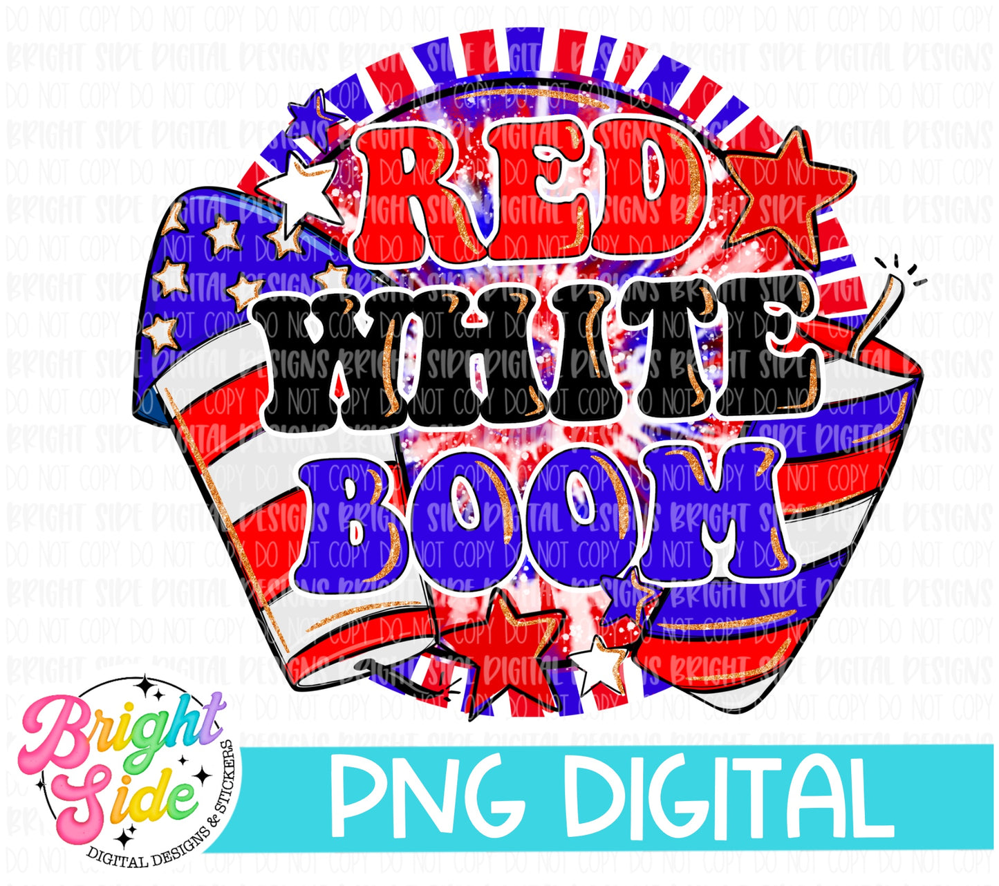 Red white boom