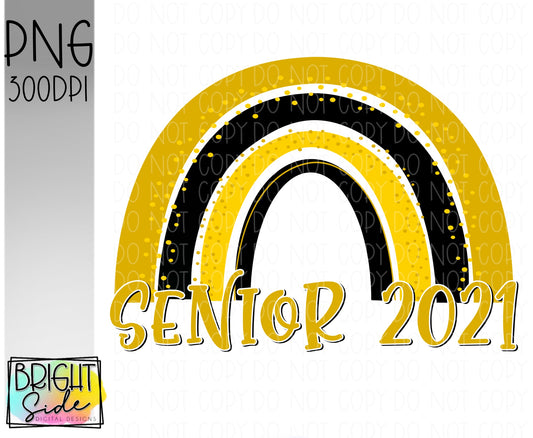 Senior 2021 rainbow Yellow/Black/Gold