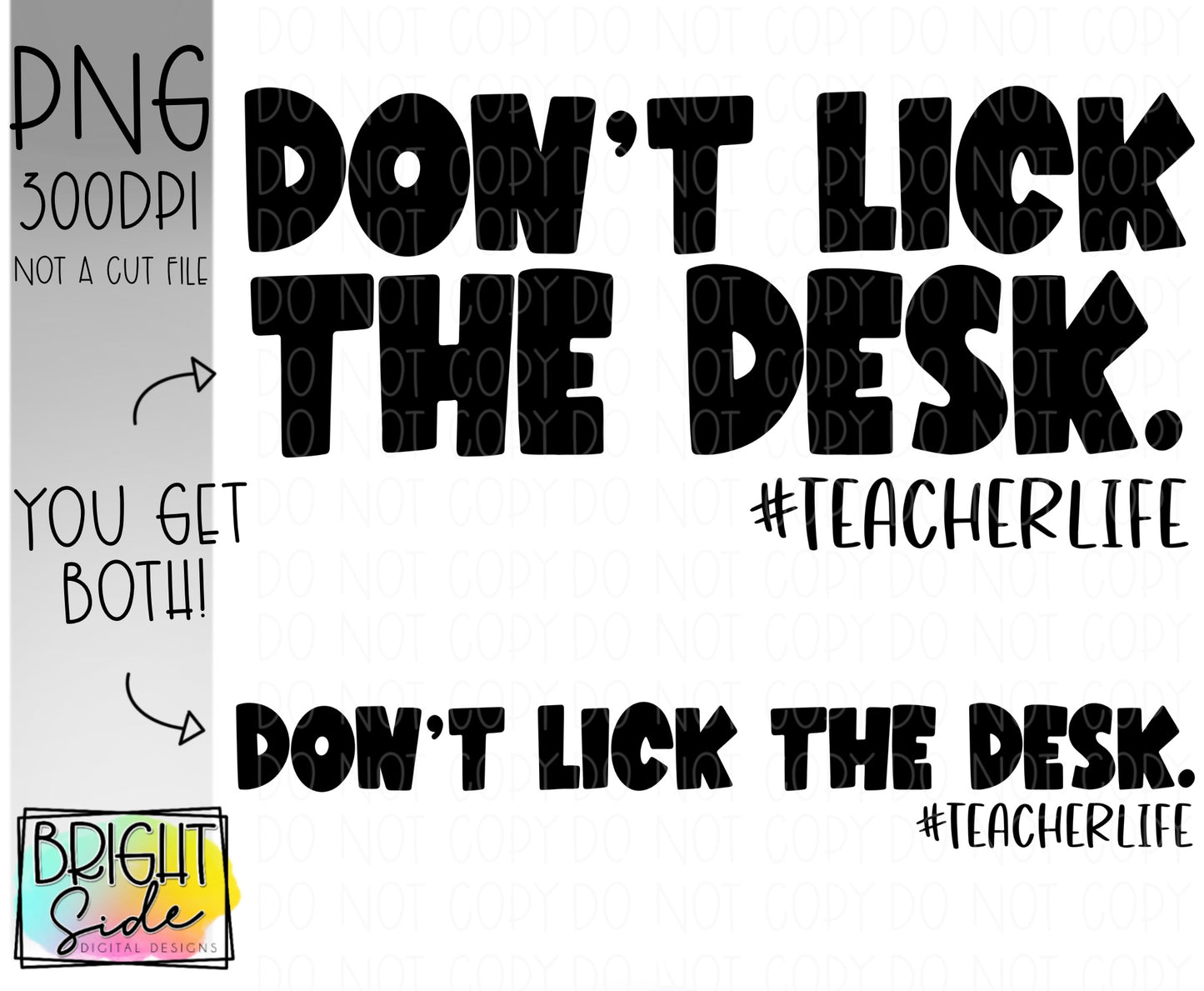 Don’t lick the desk. #teacherlife
