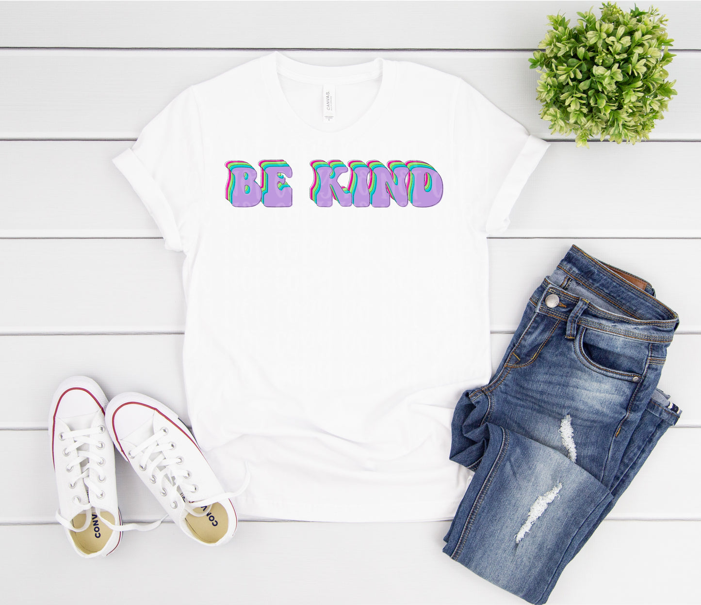 Be Kind retro text