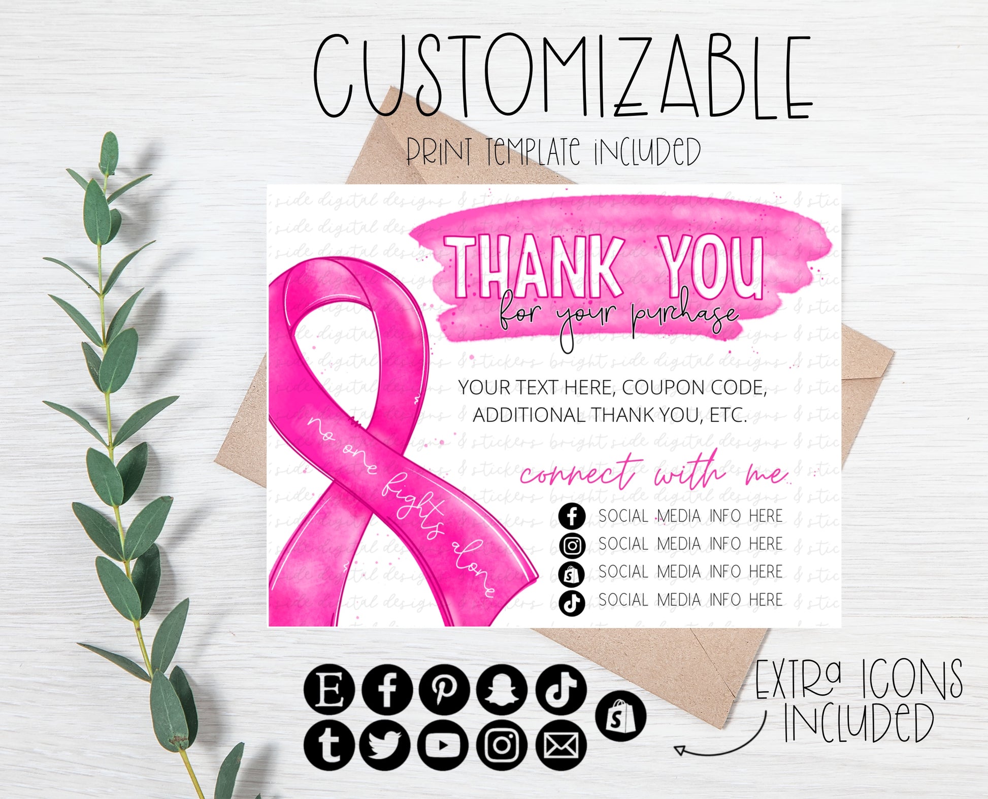 Free Printable Breast Cancer Thank You Cards Free Printable Breast Cancer Thank You Cards