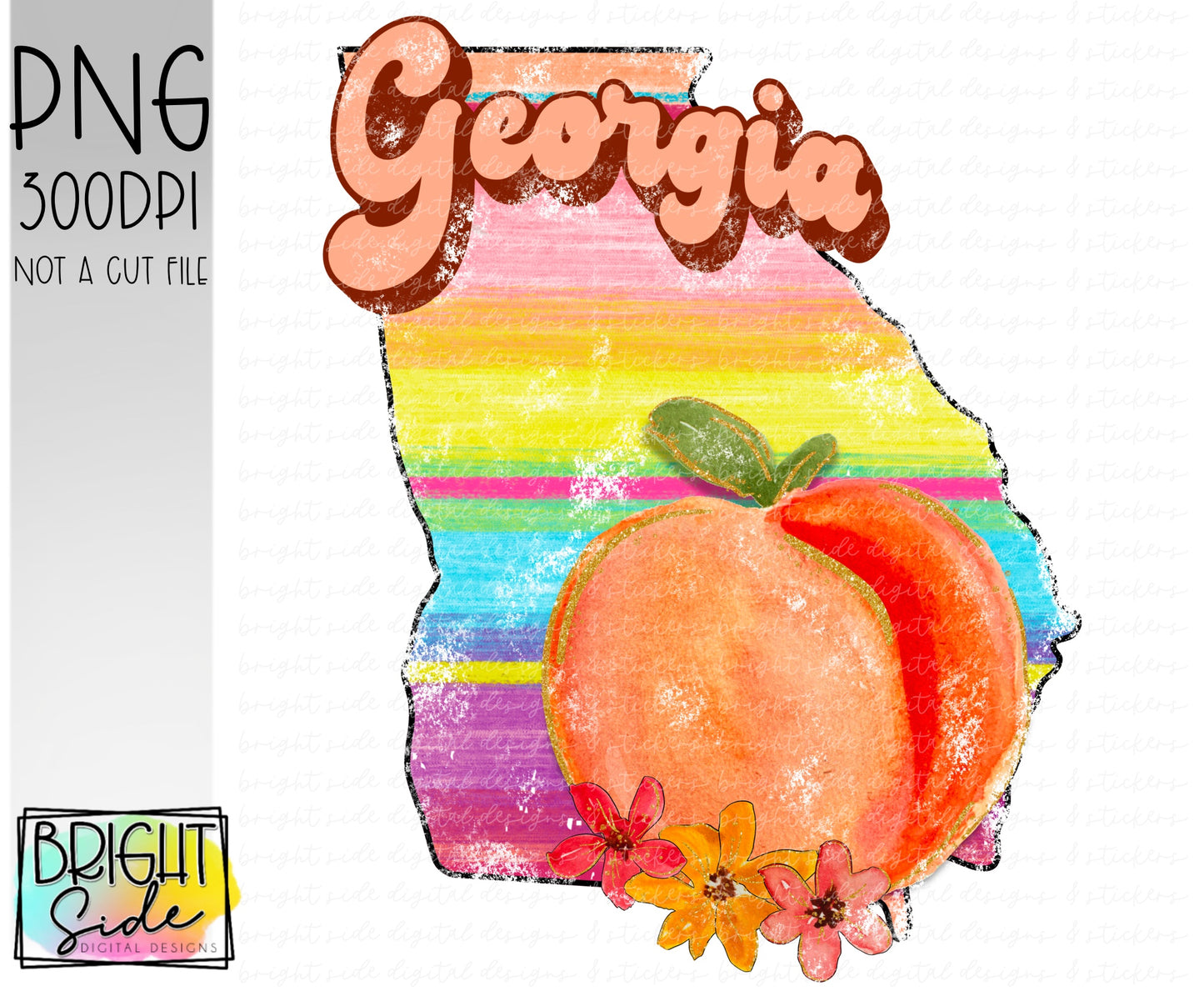 Georgia peach state design