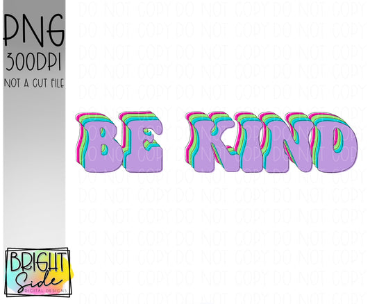 Be Kind retro text