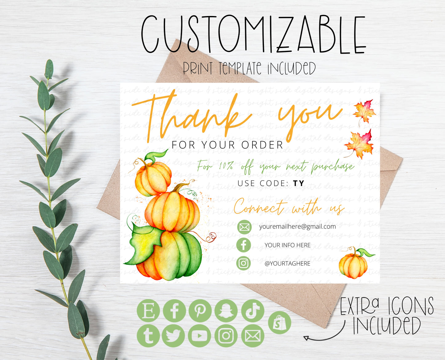 Autumn Thank You Card 1