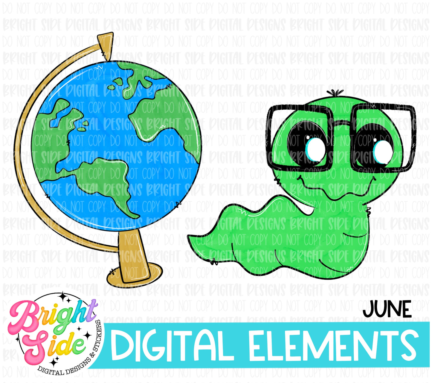 School Supply Digital Elements Bundle