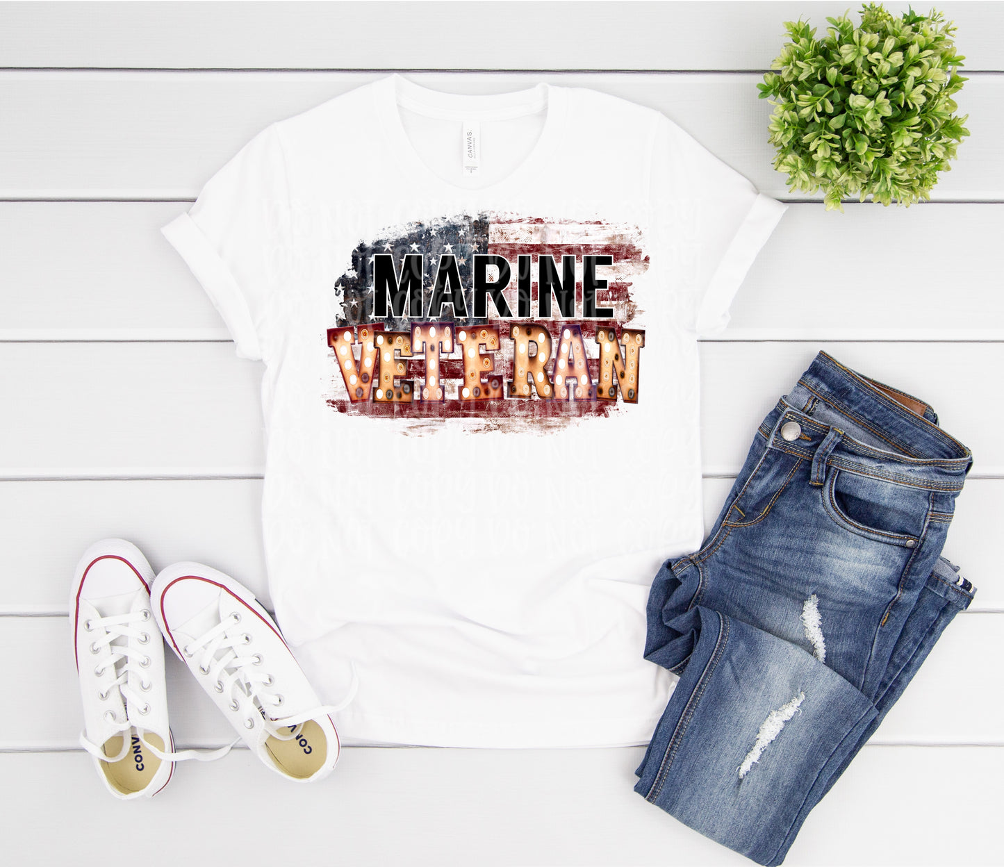Marine Veteran marquee -plain